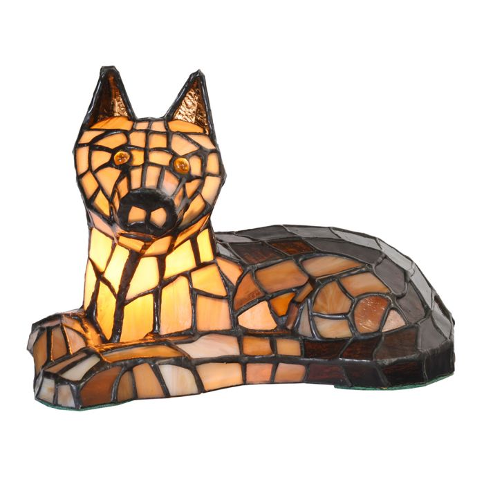 Table lamp Tiffany dog 25x13x17 cm E14/max 1x25W - pcs