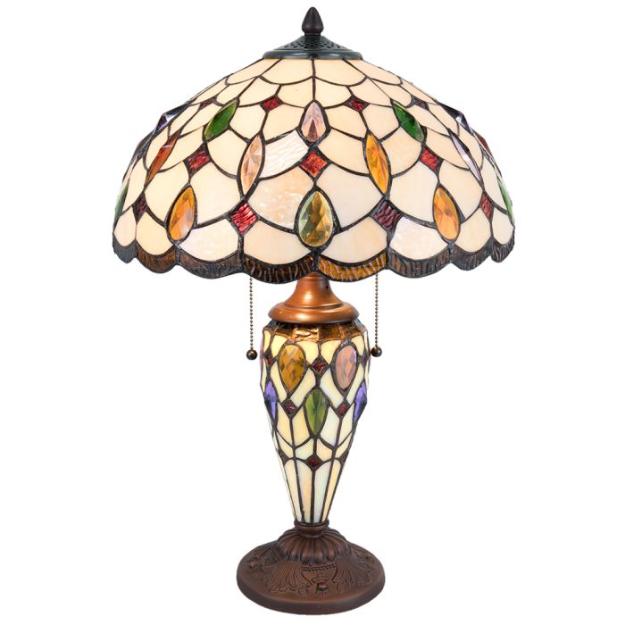 Table lamp Tiffany ? 40x60 cm E27/max 2x60W E14/max 1x15W - pcs     