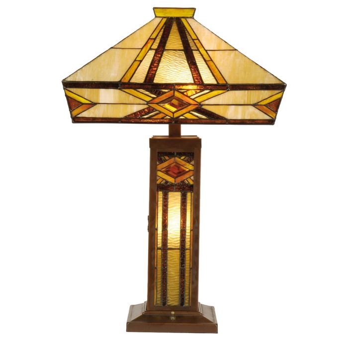 Table lamp Tiffany 42x42x71 cm E27/max 2x60W E14/max 1x15W - pcs     