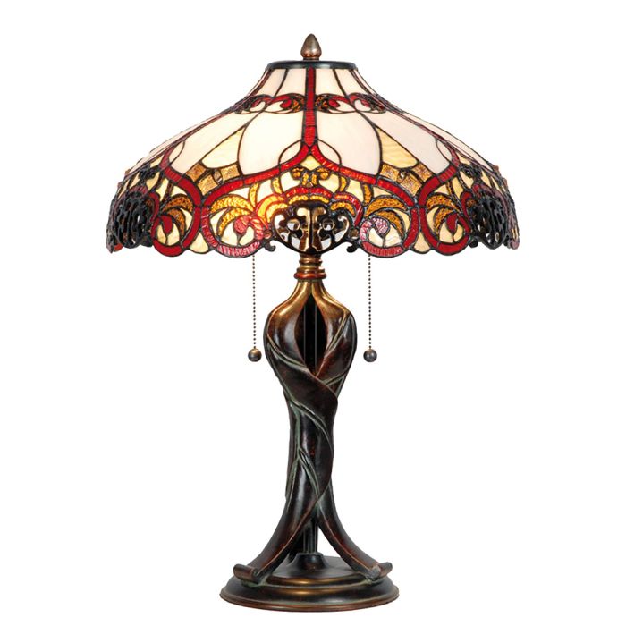 Table lamp Tiffany ? 41x56 cm E27/max 2x60W - pcs     