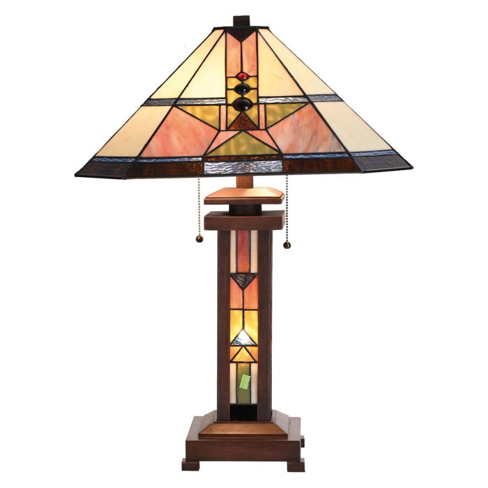 Table lamp Tiffany 42x42x60 cm E27/max 2x60W E14/max 1x7W - pcs     