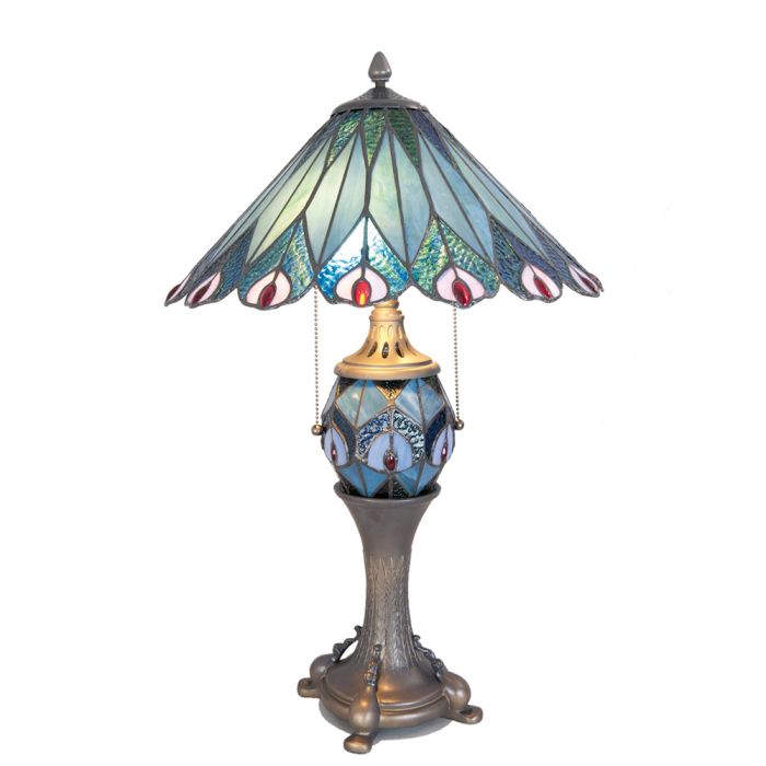 Table lamp Tiffany ? 40x65 cm E27/max 2x60W E14/max 1x7W - pcs     