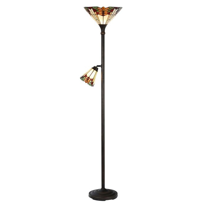 Floor lamp Tiffany Ø 30x178 cm E27/max 1x100W E14/max 1x25W - pcs