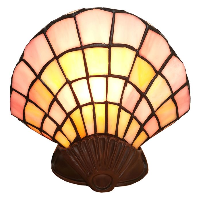 Table lamp Tiffany shell 25x20 cm E14/max 1x25W - pcs