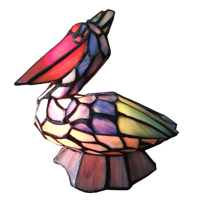Table lamp Tiffany bird 24x19x31 cm E14/max 1x25W - pcs     