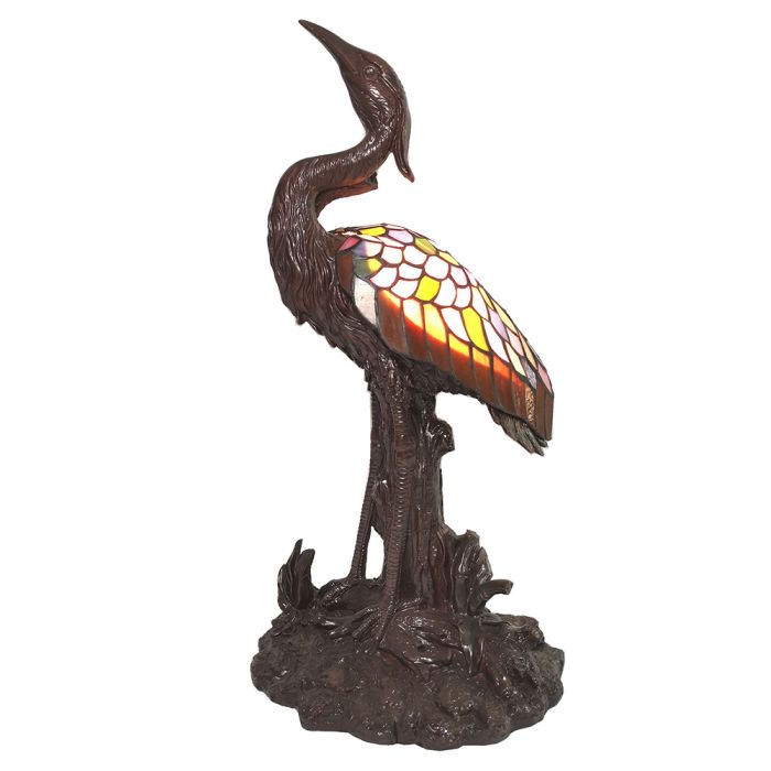 Table lamp Tiffany bird 21x21x53 cm E14/max 1x25W - pcs