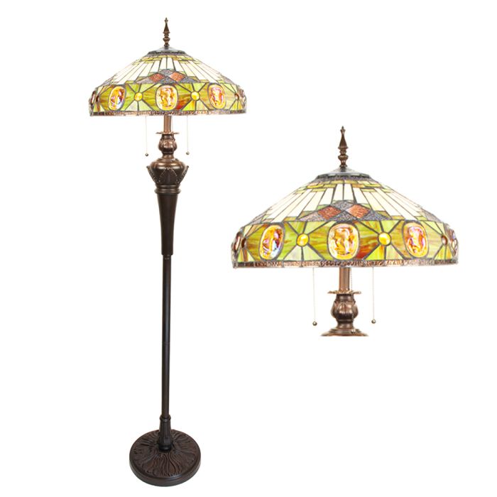 Floor lamp Tiffany ? 51x166 cm E27/max 3x60W - pcs     