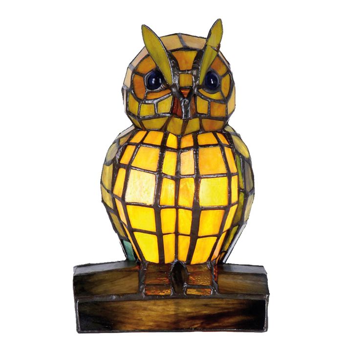 Table lamp Tiffany owl 15x12x22 cm E14/max 1x40W - pcs