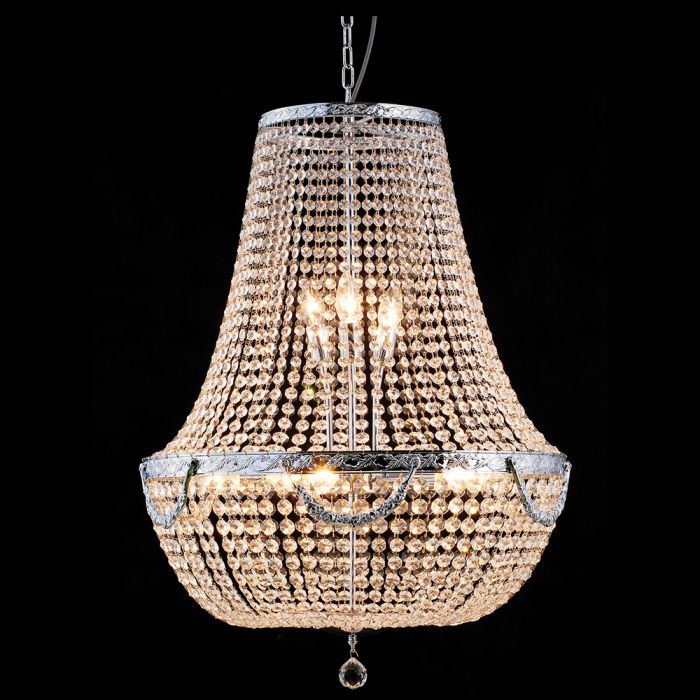 Chandelier chroom Ø 60x85/200 cm E14/max 12x40W - pcs