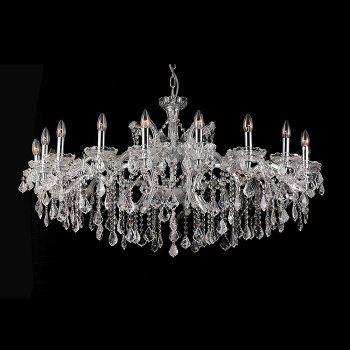 Chandelier chroom/helder Ø 120x64 cm E14/max 18x40W - pcs