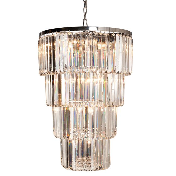 Chandelier Chrome/helder Ø 65x96 cm E14/max 24x40W - pcs