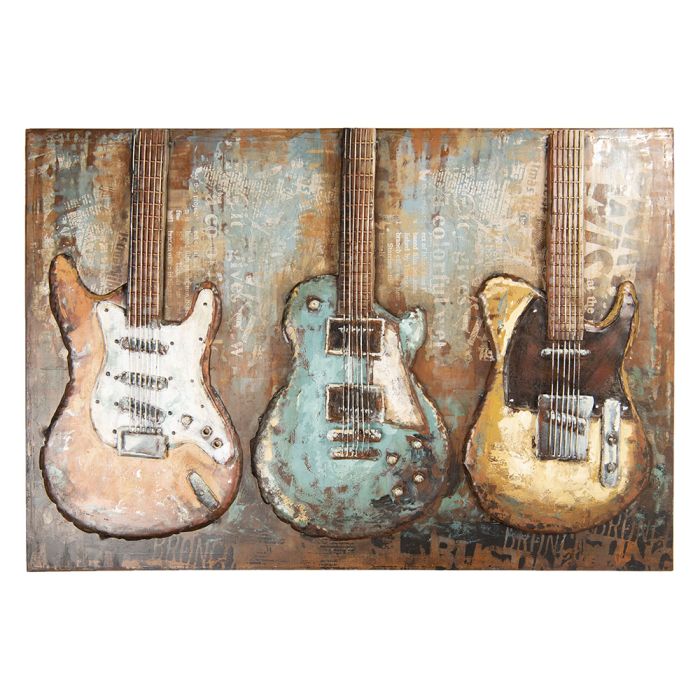 Wall Art guitars 120x5x80 cm - pcs     