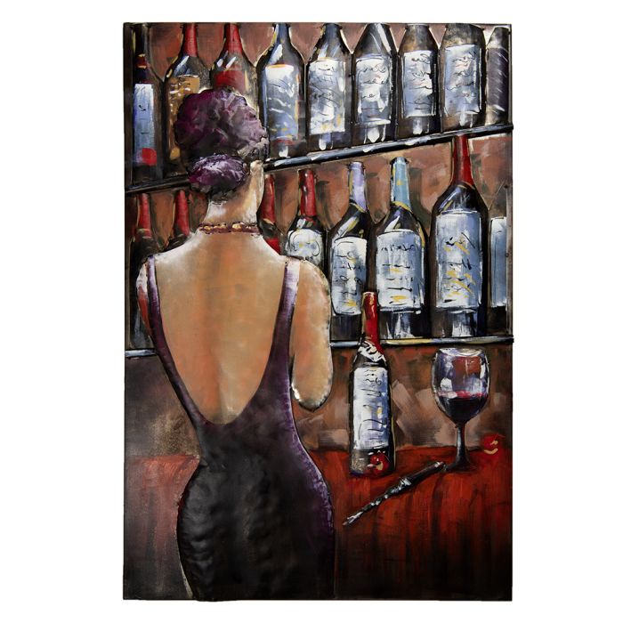 Wall decoration woman in bar 80x5x120 cm - pcs