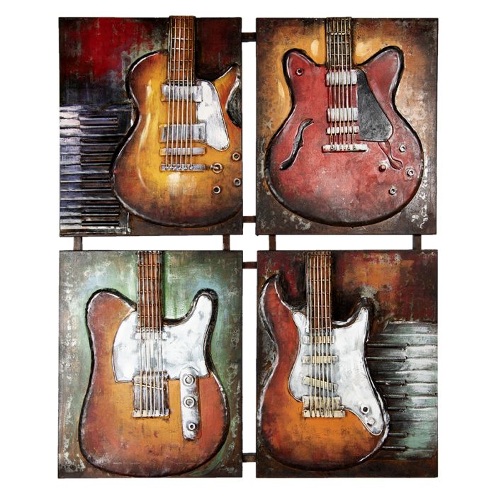 Wall Art guitars 103x3x83 cm - pcs     