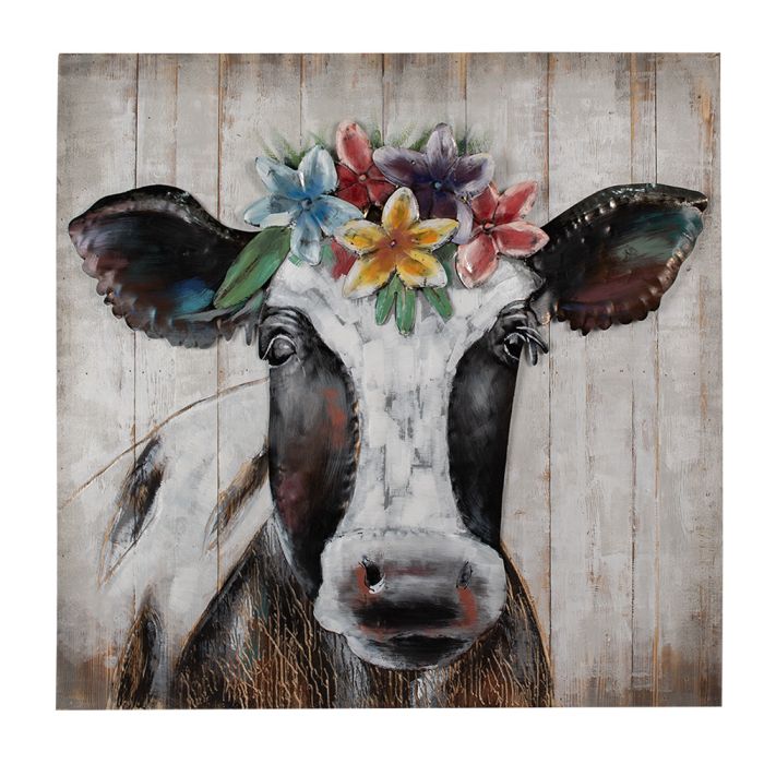 Wall Art cow 80x5x80 cm - pcs