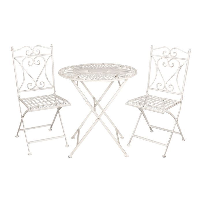 Table + 2 chairs Ø 70x75 / 40x47x94 cm (2) - set (3)