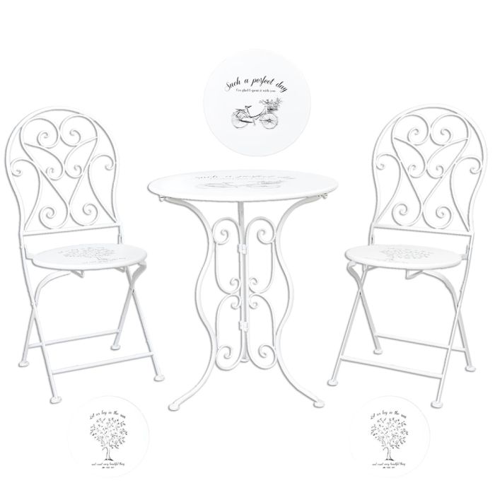 Table + 2x Chair ? 60x70 / 40x40x92 cm (2) - set (3) 