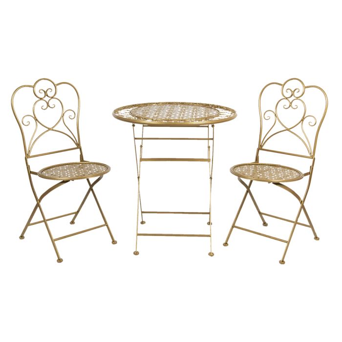 Table + 2x Chairs Ø 70x75 / 42x39x93 cm (2) - set (3)