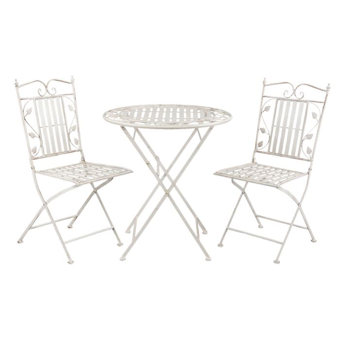 Table + 2 chairs Ø 70x77 / 40x52x93 cm (2) - set (3)