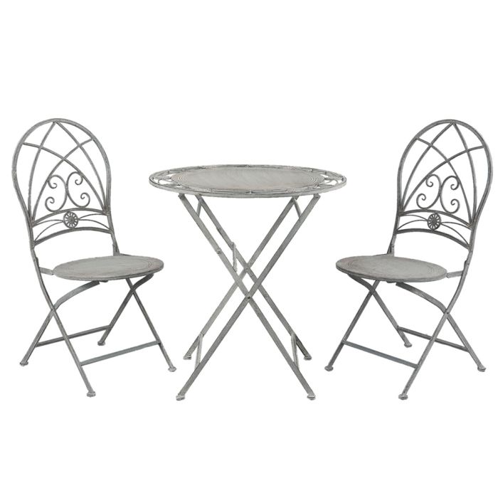 Table + 2 chairs Ø 70x76 / 42x54x93 cm (2) - set (3)