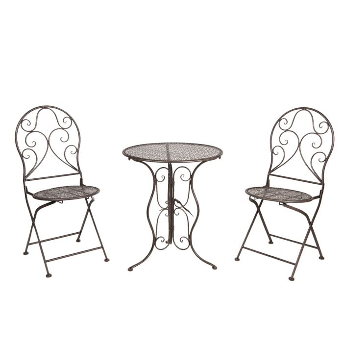 Table + 2x Chair Ø 60x70 / 40x40x92 cm (2) - set (3)