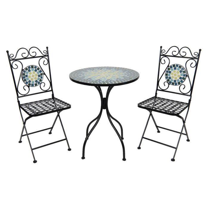 Table + 2x Chair ? 60x72 / 36x35x91 cm (2) - set (3) 