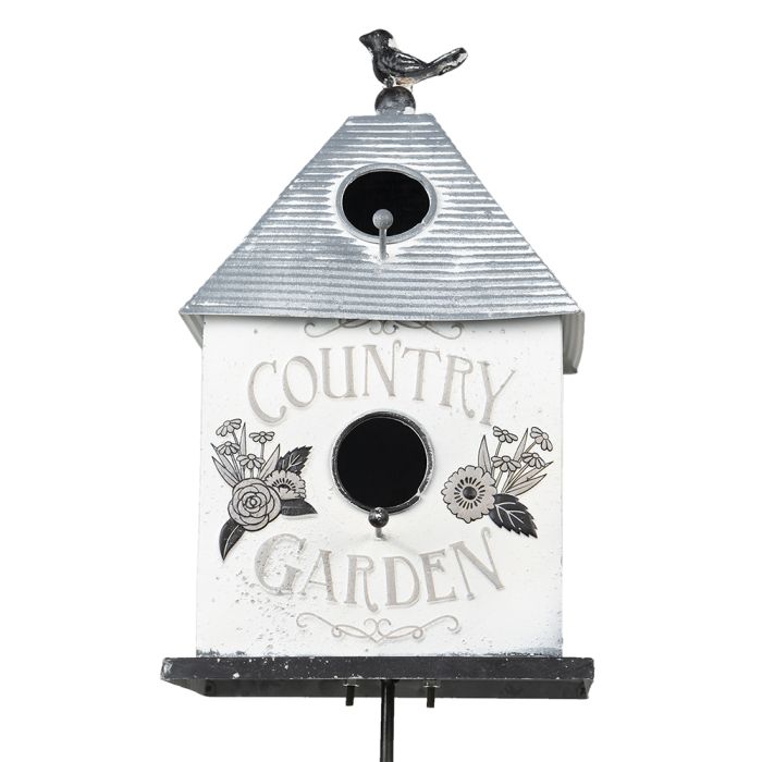Garden stake birdhouse 18x13x109 cm - pcs     
