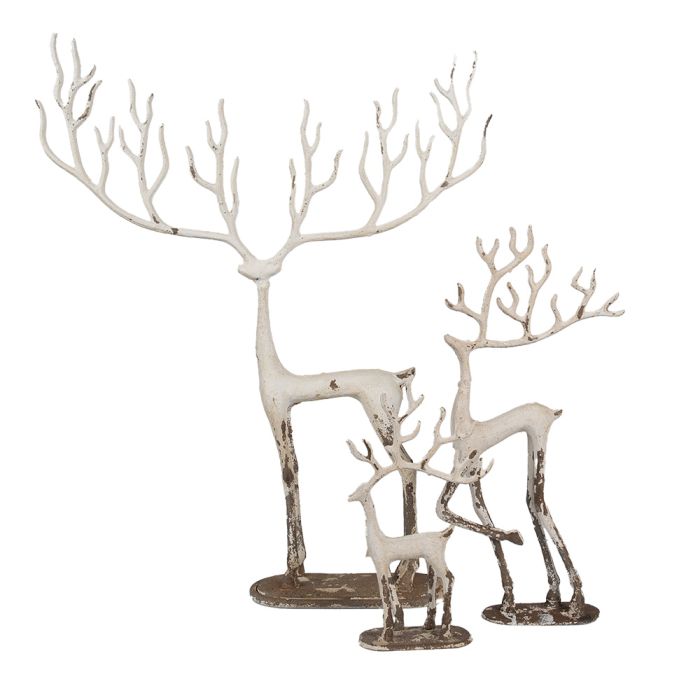 Decoration deer (set 3) 51x11x64 / 23x7x43 / 16x6x28 cm - set (3)