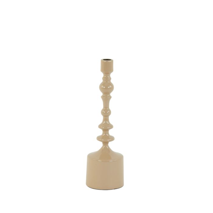 Candle stick Ø10x34 cm SHEVA shiny light brown