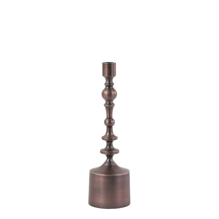 Candle stick Ø10x34 cm SHEVA matt antique copper