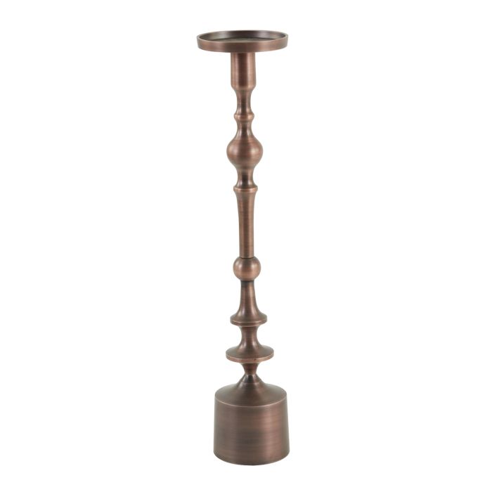 Candle holder Ø11x54 cm SHEVA matt antique copper