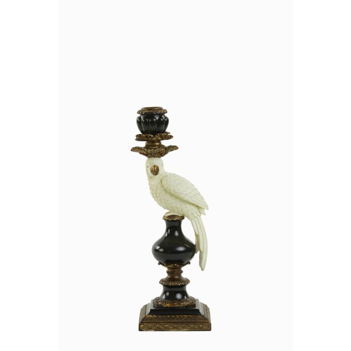 Candle stick 11x10x30 cm NYASA antique bronze-black-cream