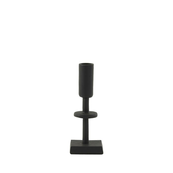 Candle stick 6x6x17 cm KABIRA matt black