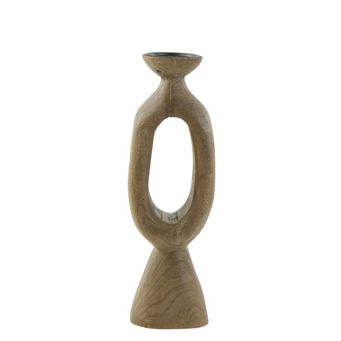 Candle holder 14x12x45 cm DJANGO wood matt brown