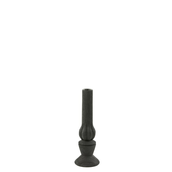 Candle stick Ø9x25 cm TAVOLA wood matt black