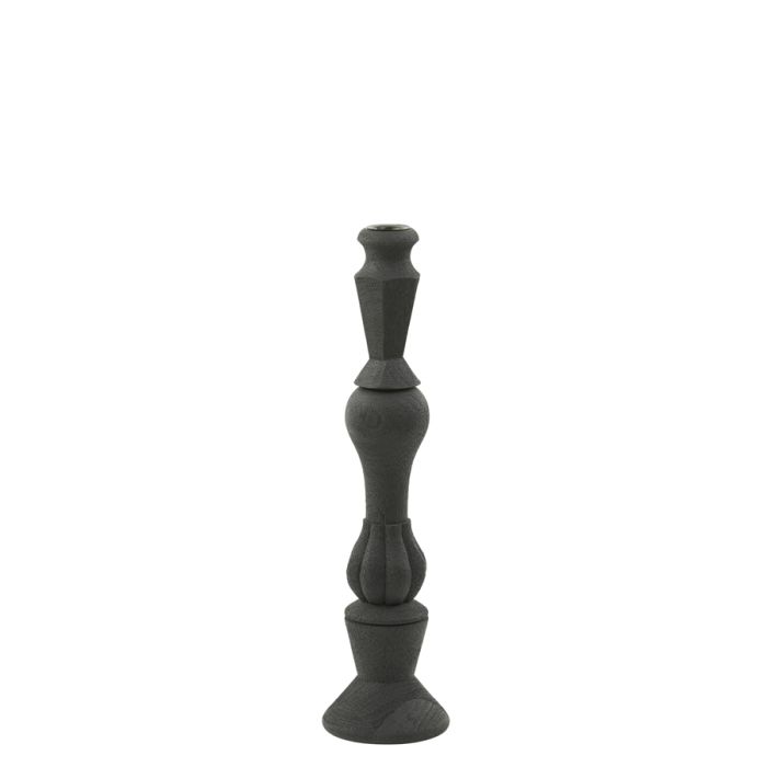 Candle stick Ø10x38 cm TAVOLA wood matt black