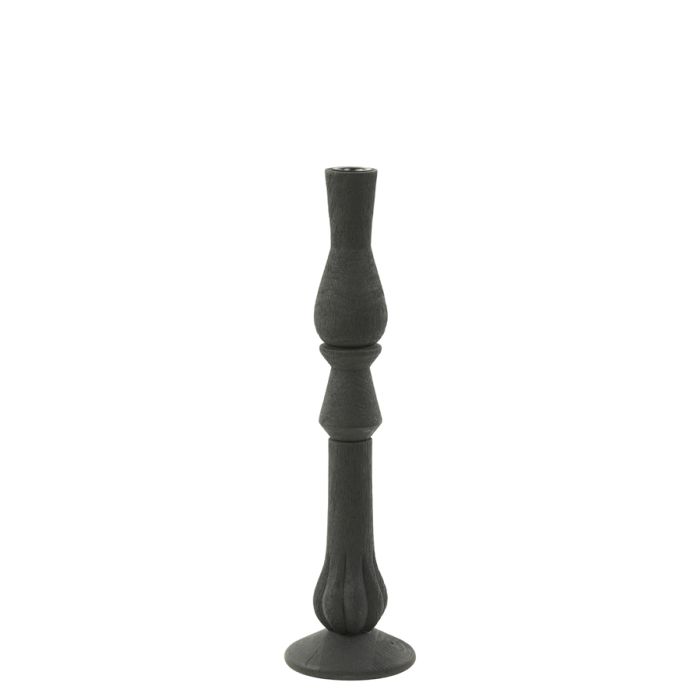 Candle stick Ø11x42 cm TAVOLA wood matt black