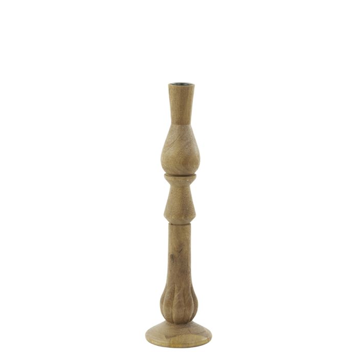 Candle stick Ø11x42 cm TAVOLA wood matt brown