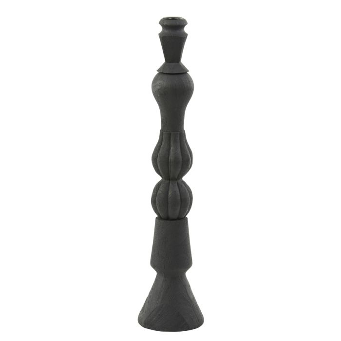 Candle stick Ø11x52 cm TAVOLA wood matt black