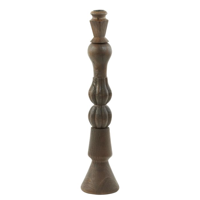 Candle stick Ø11x52 cm TAVOLA wood matt russet