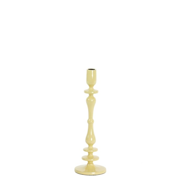 Candle stick Ø10x35 cm YAHVI shiny yellow