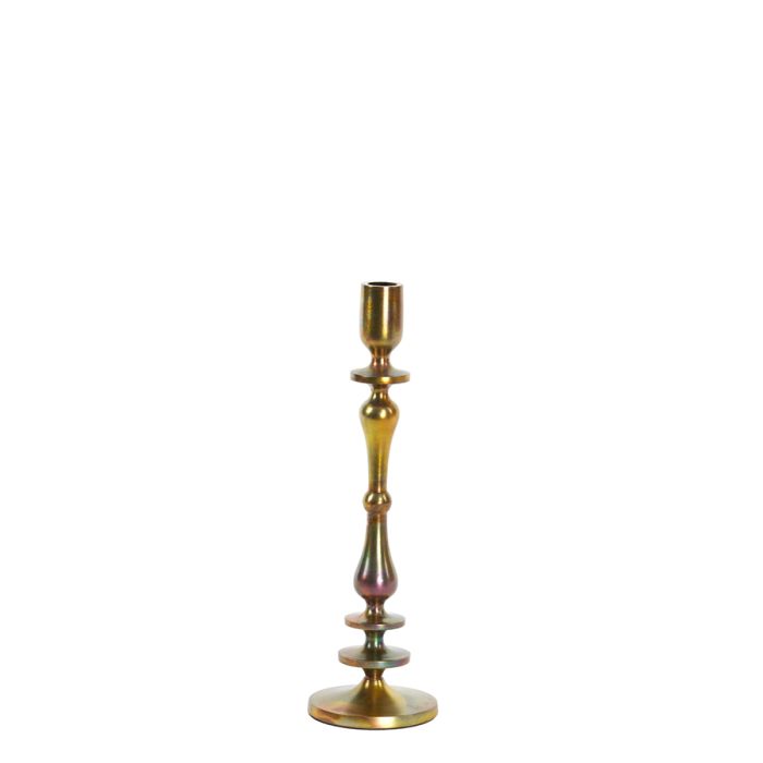 Candle stick Ø10x35 cm YAHVI gold oil finish