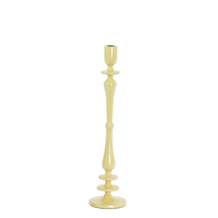 Candle stick Ø10x45 cm YAHVI shiny yellow