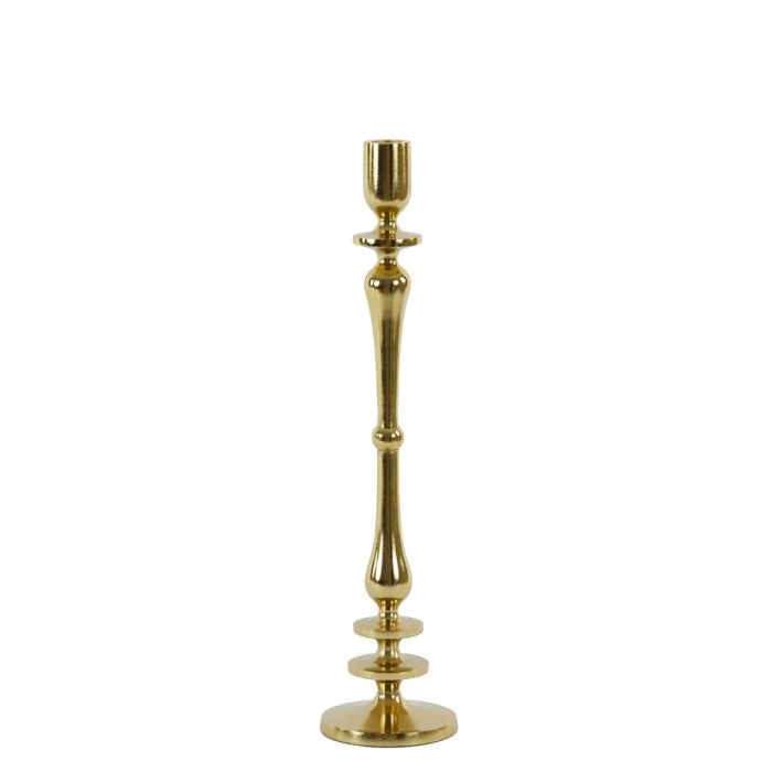 Candle stick Ø10x45 cm YAHVI shiny gold