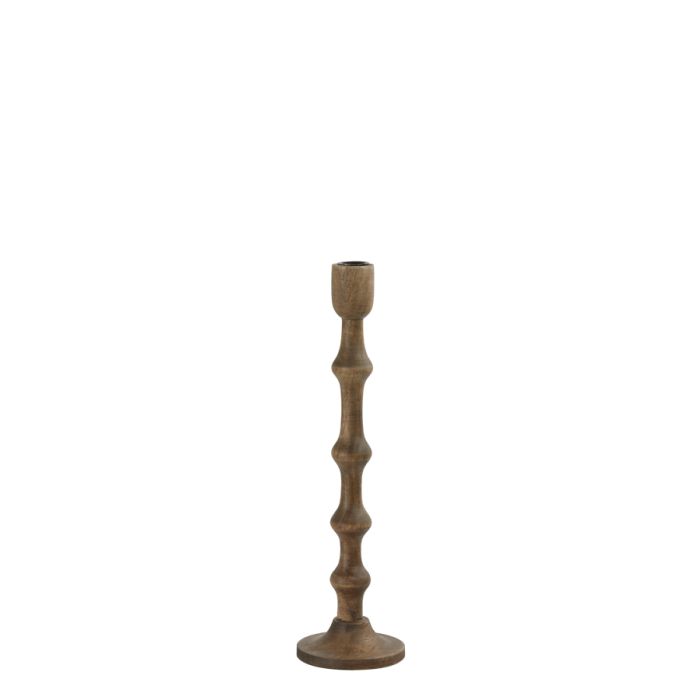 Candle holder Ø11x40 cm TAKINO wood matt dark brown