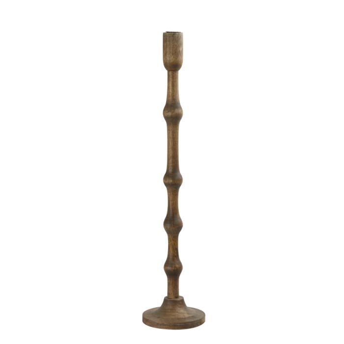 Candle stick Ø13x60 cm TAKINO wood matt dark brown