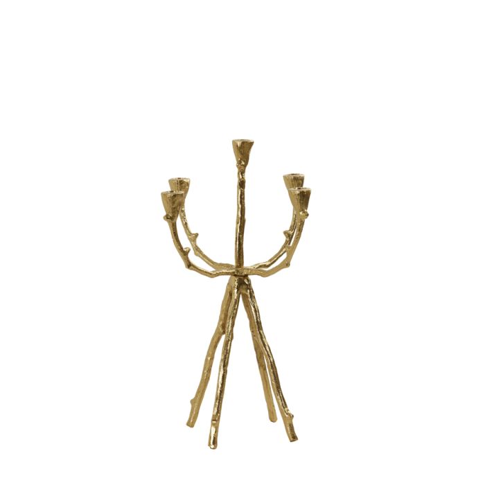 Candle stick 5L 31x31x48 cm RANICA gold