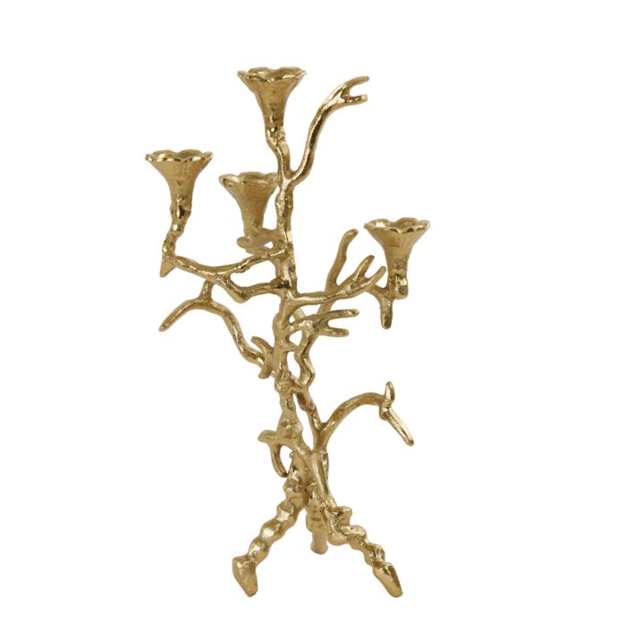 Candle holder 4L 22x13x42 cm ABAZIA gold