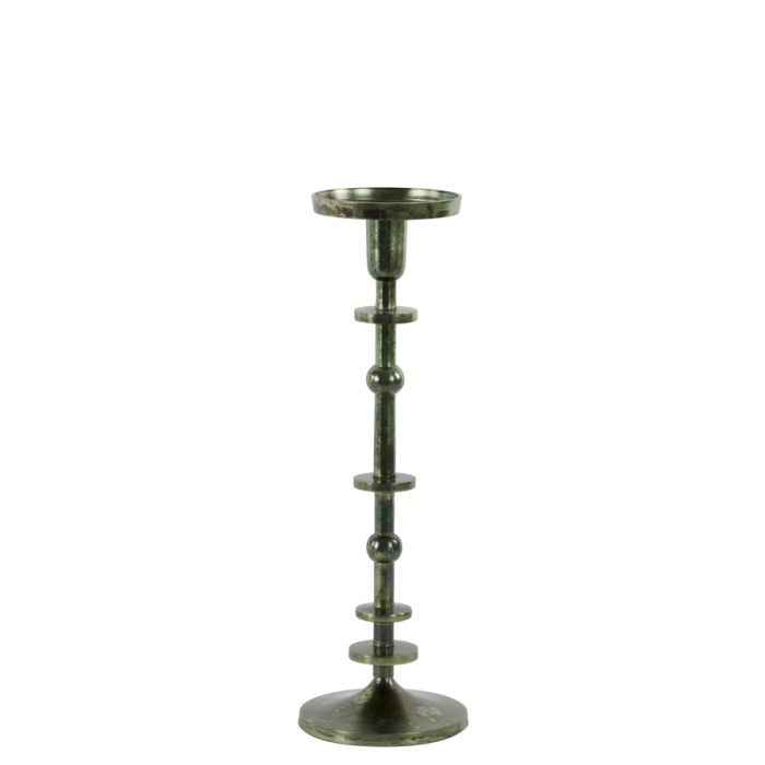 Candle stick Ø14,5x46 cm YAIRA nickel green antique