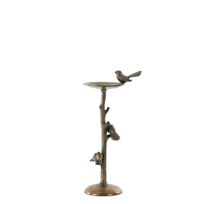 Candle holder 17,5x11,5x34,5 cm BIRD antique bronze